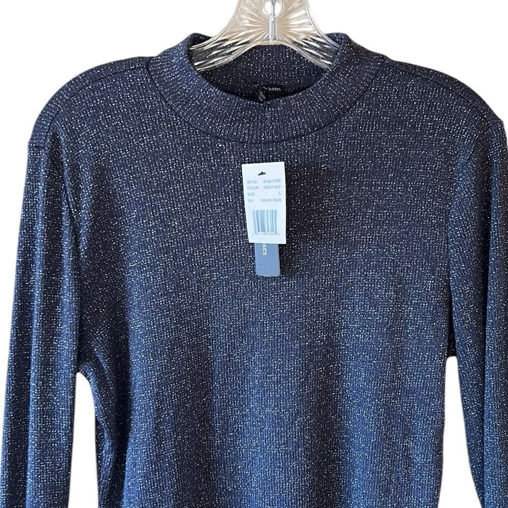 NEW Violets & Roses Navy Blue Sweater